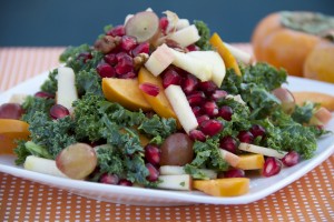 Persimmon Apple Kale Salad