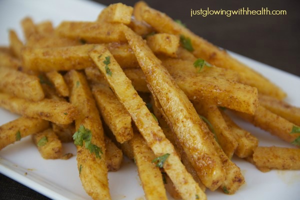 Garlic Chili Cheeze Jicama Fries