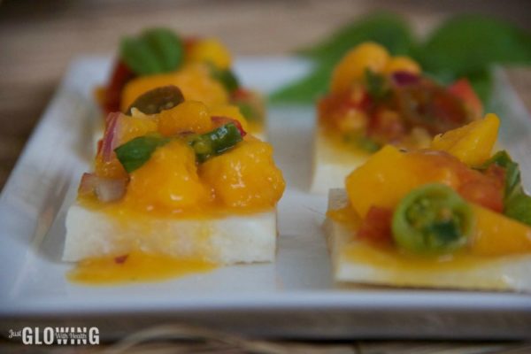 Summer Jicama Bruschetta with Mango Salsa