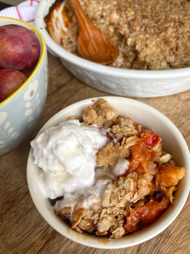 GlutenFree Plum Crisp (Vegan) Just Glowing with Health